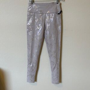 Victoria's Secret Shimmering Silver Leggings